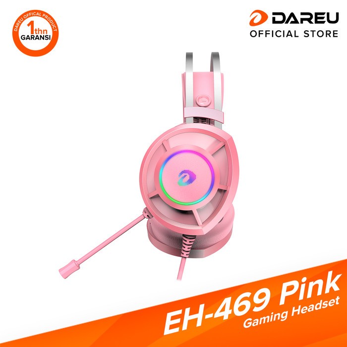 Headset Gaming DAREU EH-469 Pink Edition Kitty