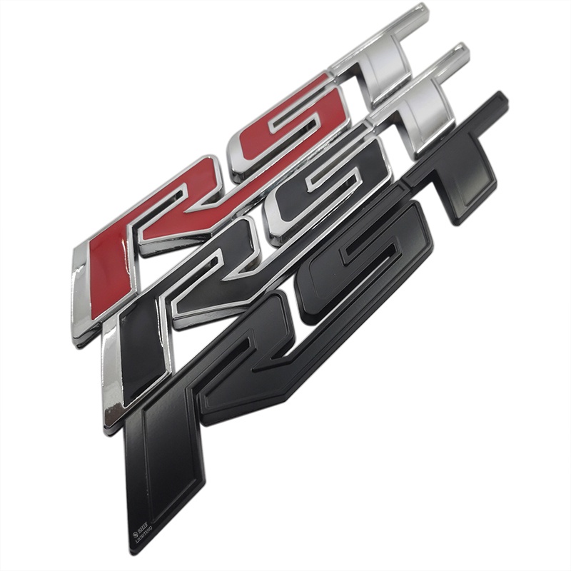 1pc Stiker Emblem / Badge Tulisan RST Bahan Metal Untuk Dekorasi Mobil Chevrolet RST