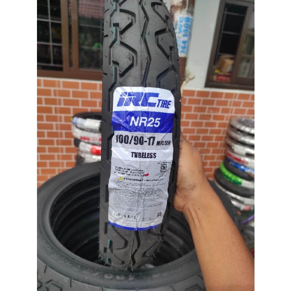 IRC NR25 TUBELESS 100/90 RING 17 free pentil 100% original ban belakang Mega pro