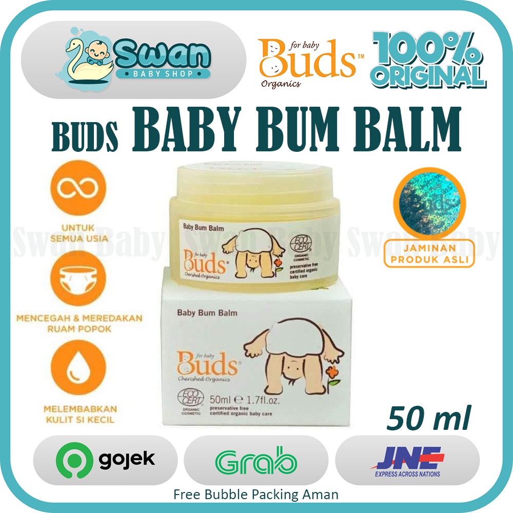 Buds Baby Bum Balm 50ml - Krim Ruam Popok Organik