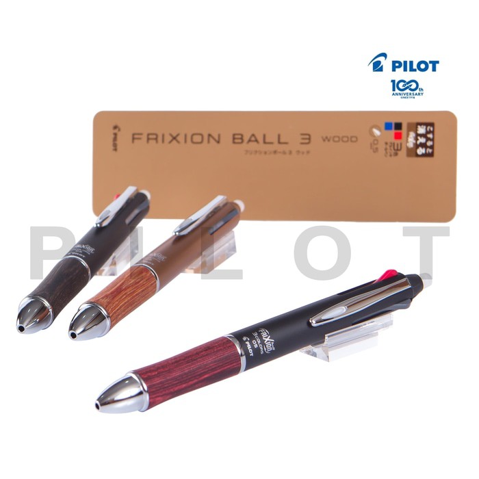 PILOT FRIXION "WOOD" CLICKER 3 IN 1 / LKFB-2SEF : 1 PULPEN 3 WARNA