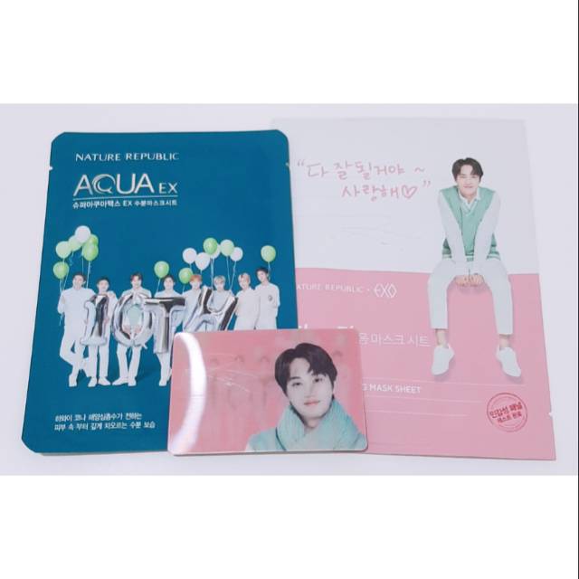 EXO Nature Republic Sheet Mask + Photocard