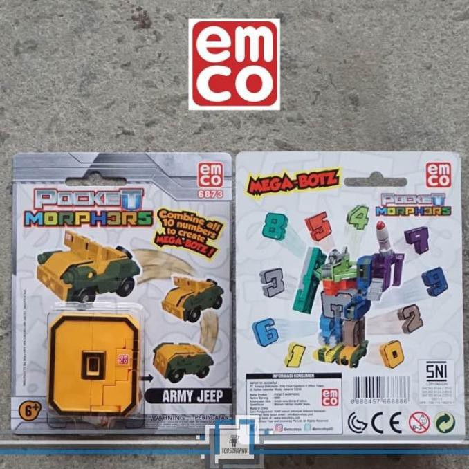 Dijual Emco Pocket Morphers - Number 0 Robot Transformers Angka Combiner Diskon