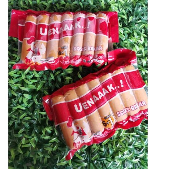 

✨MEN SALE✨ Belfoods Uenaaak Sosis Bakar Jumbo Isi 6+1 - berat 500 gr !!
