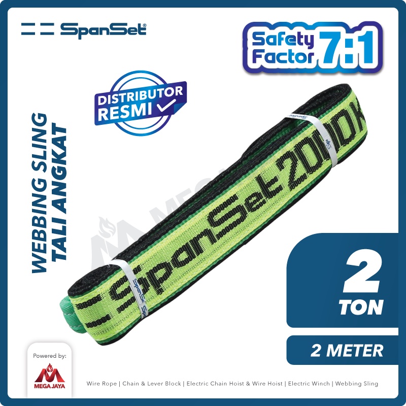 SPANSET Webbing Sling Belt / Tali Angkat 2 Ton x 2 Meter