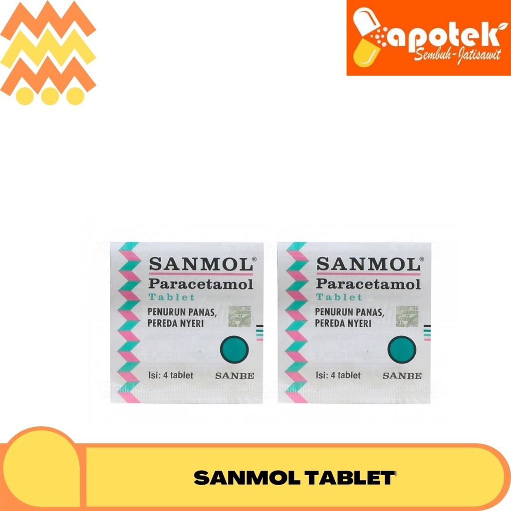 SANMOL TABLET PARACETAMOL PENURUN PANAS / DEMAM