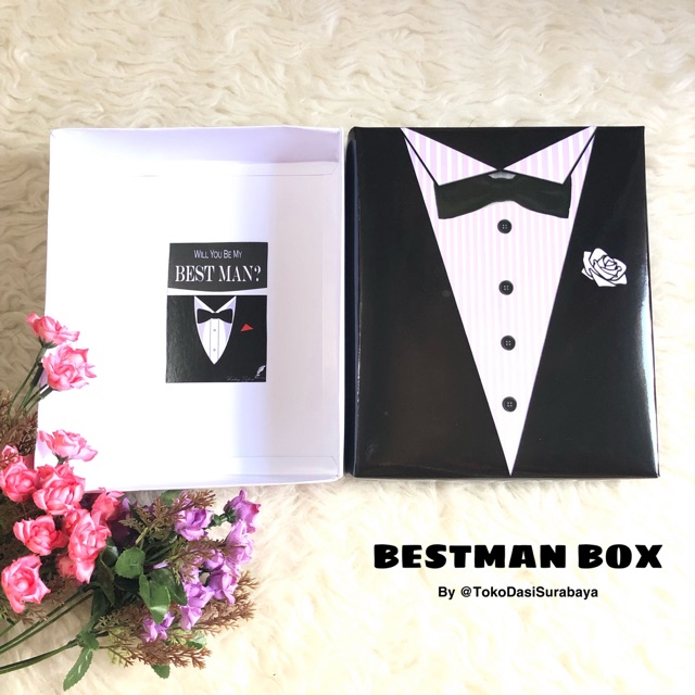 

Box kotak bestman gift wedding gifts groomsman ready stok + free card