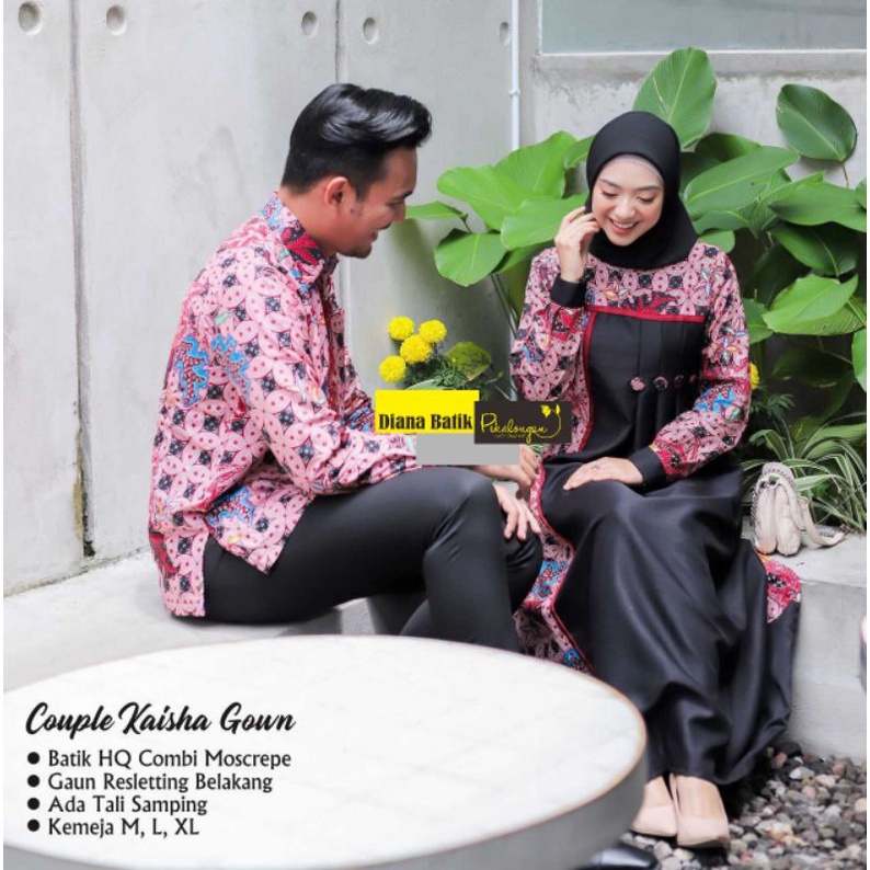 TERBARU Coupel Batik Kombanasi Katun Moscrep M L XL