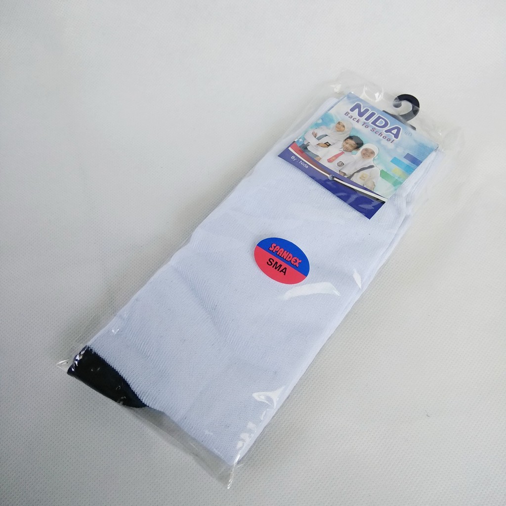 Kaos Kaki Anak Sekolah SD SMP dan SMA Putih Hitam