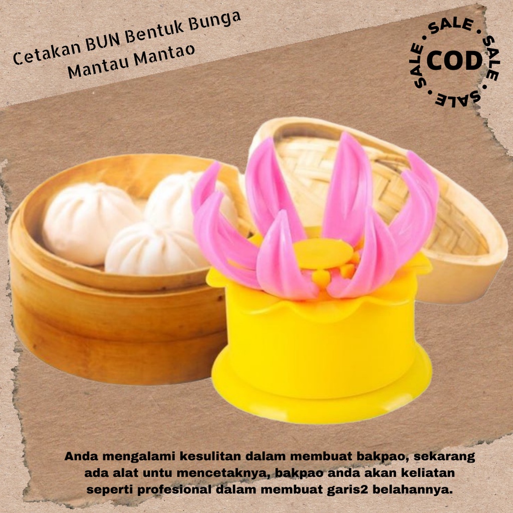 HARGA PROMO!!!CETAKAN BAKPAO BAKPAU BENTUK BUNGA MANTAU MANTAO