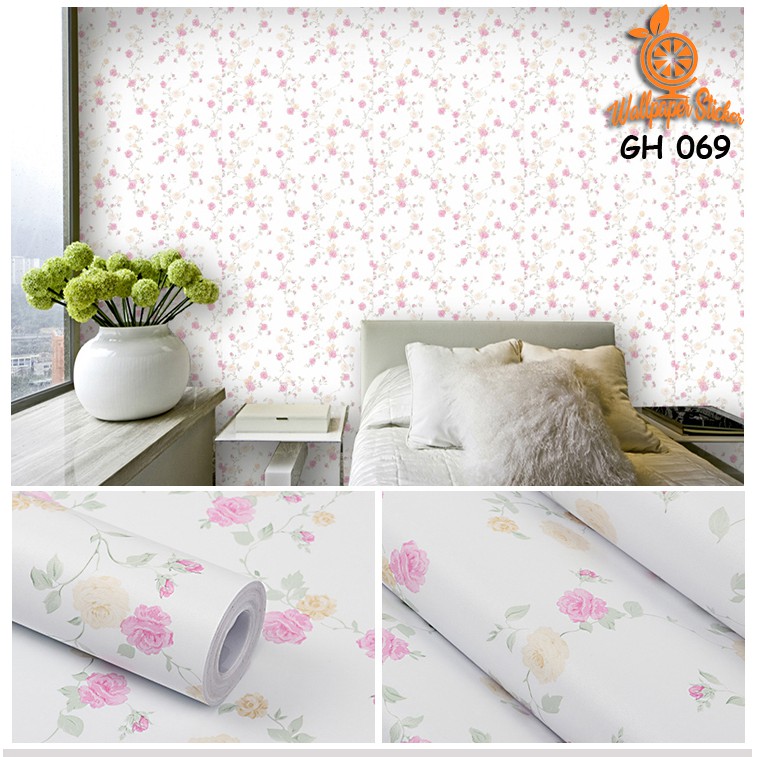 Wallpaper stiker dinding Wallpaper kamar tidur ukuran 45cm x 8m