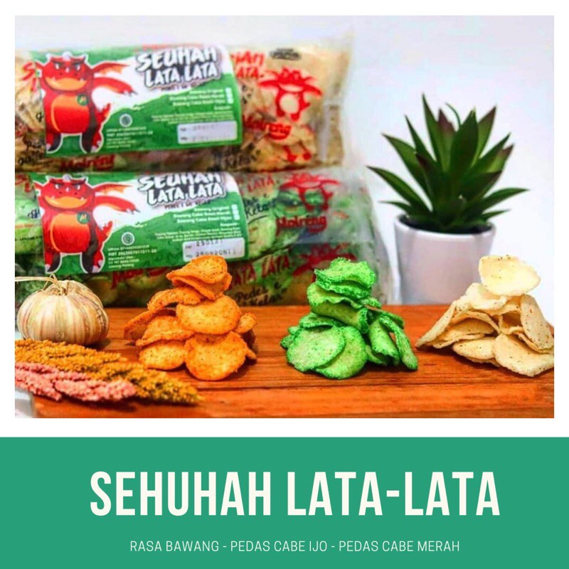 

seuhah lata lata keripik pedas rasa bawang