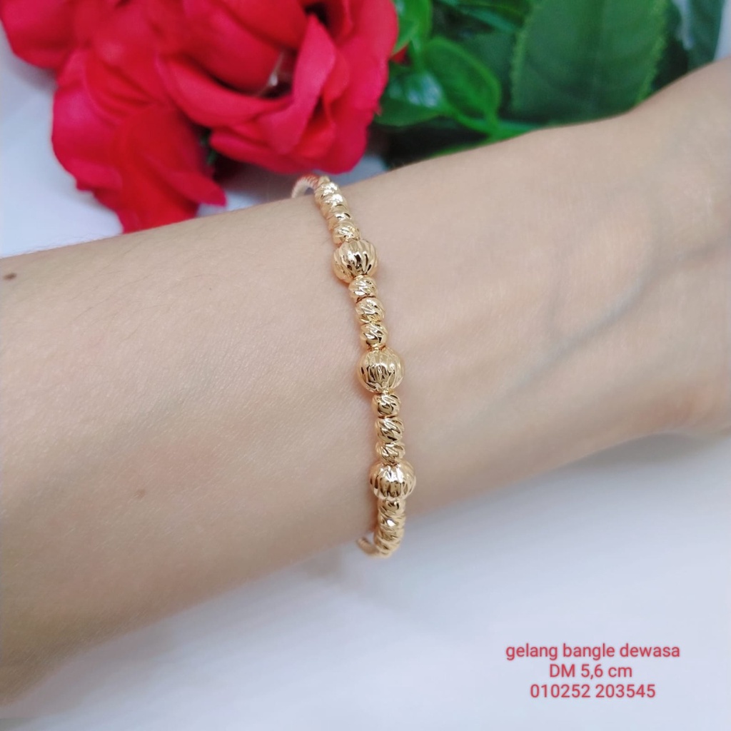 Gelang Tangan Bangle Wanita Titanium Xuping Perhiasan Aksesoris Fashion Lapis Emas Anti Karat