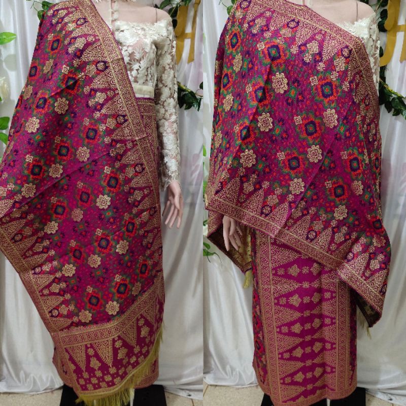 SONGKET TENUN MESIN MOTIF CANTIK MANIS REBUNG LIMAR ATBM