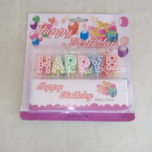 Lilin huruf/lilin happy birthday set