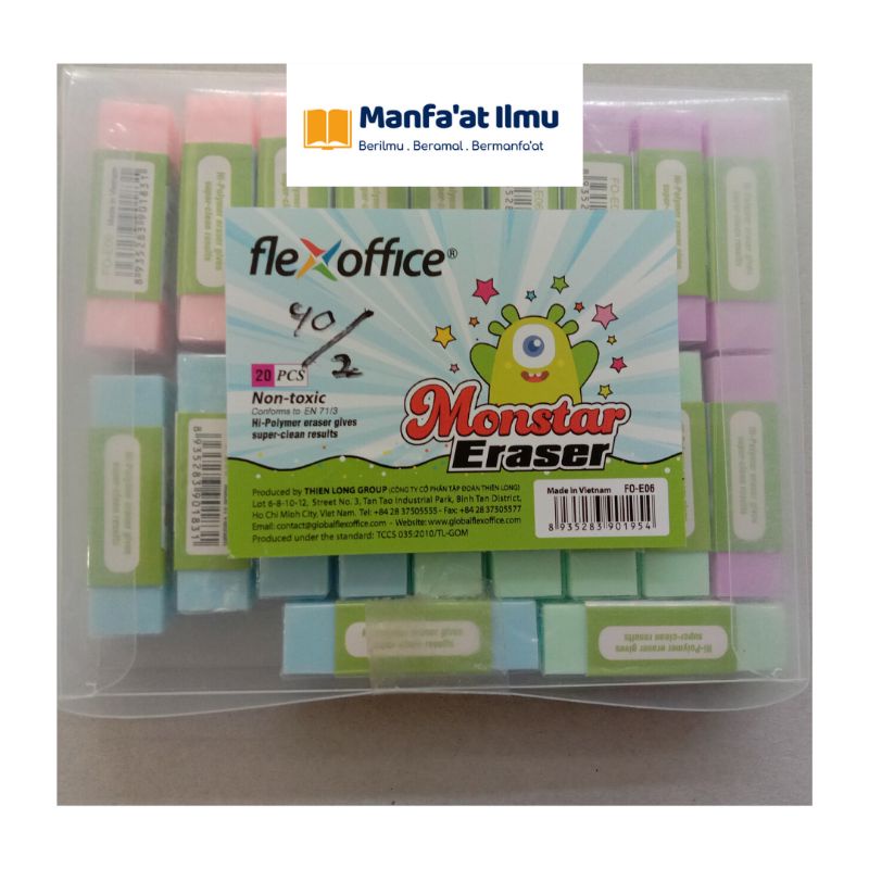 

Penghapus Pensil FlexOffice Bahan Karet Warna