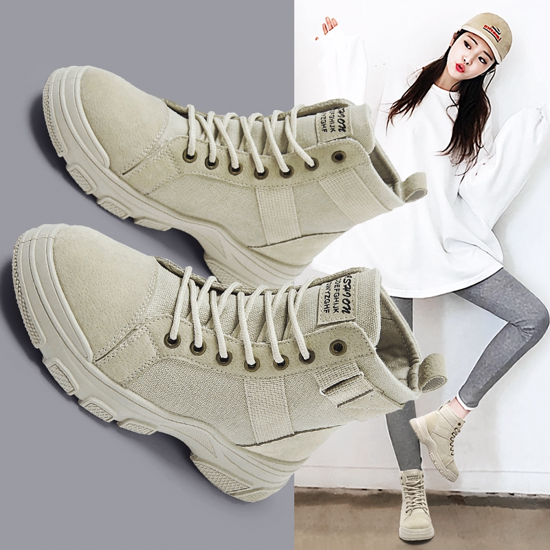  Sepatu  Kanvas Sepatu  Boots Model Korean untuk Wanita  