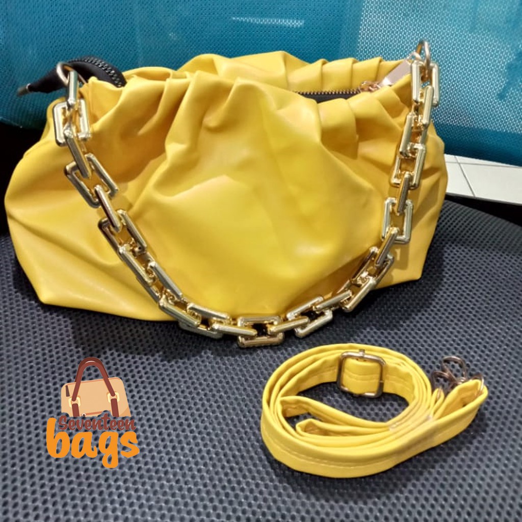 FANCY ACC GOLD l TAS SELEMPANG WANITA - SEVENTEENBAGS SVN17175