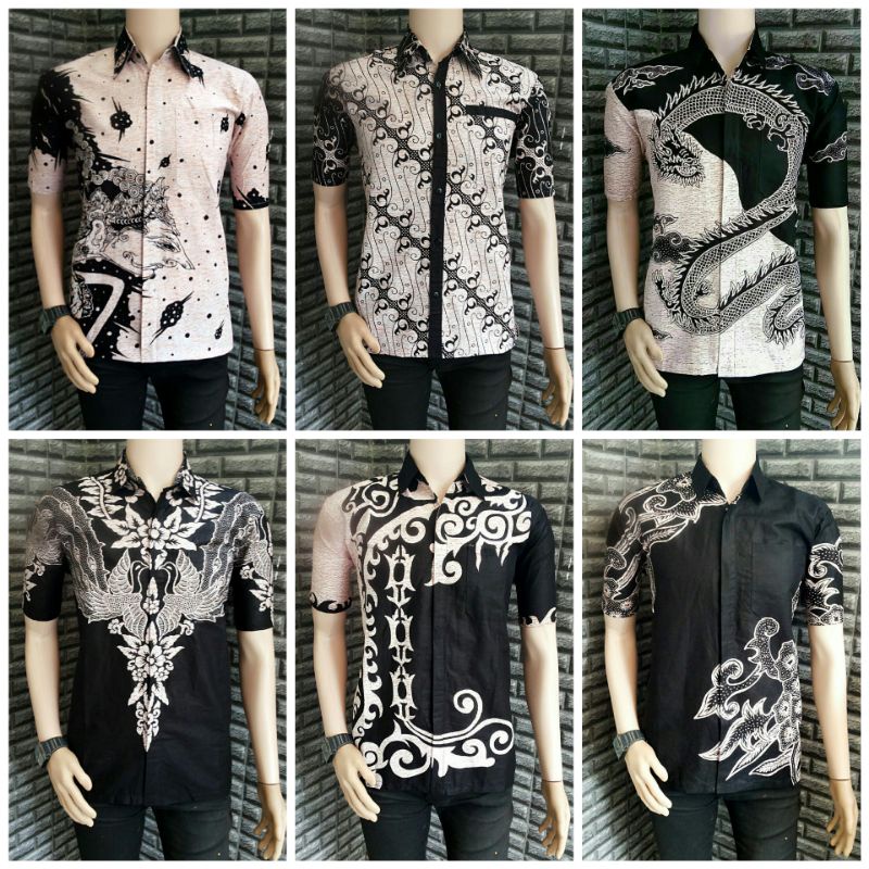 BAJU BATIK SENI HITAM PUTIH MANIS  BISA COD