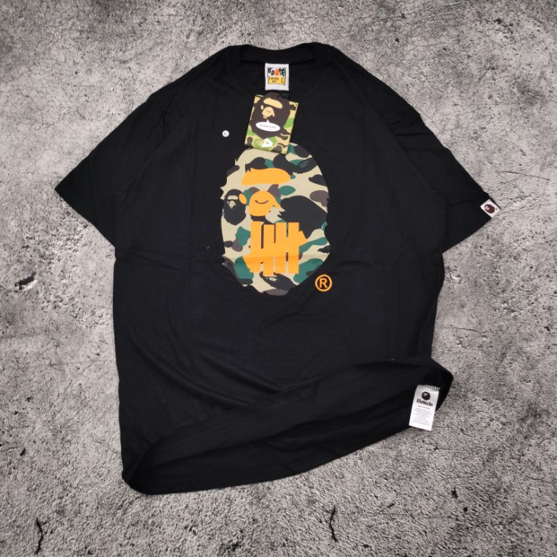 KAOS T-SHIRT BAPE X AAPE UNDEFEATED FULLTAG &amp; LEBEL