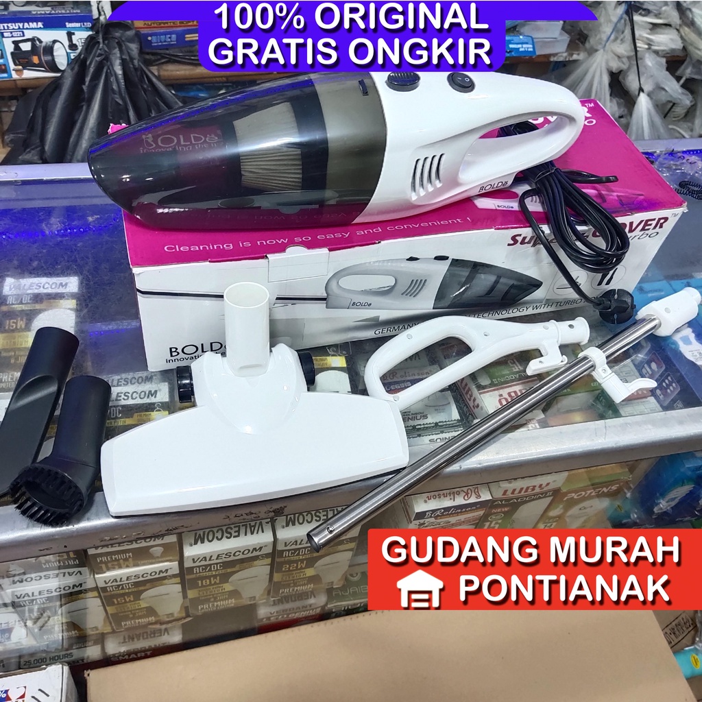 Vacum Cleaner Penyedot debu  Bolde Super Hoover Turbo Hand Vacuum Cyclone Power / Penyedot Debu ABU ABU Bening Besih