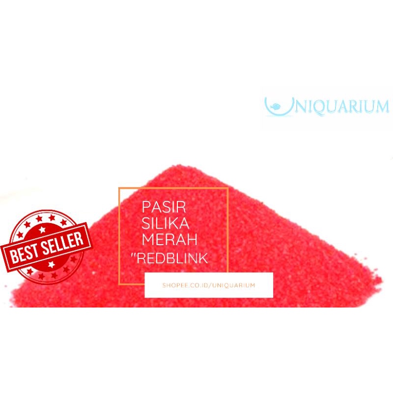 Pasir Silika merah/Red blink halus untuk Aquarium/tanaman hias.