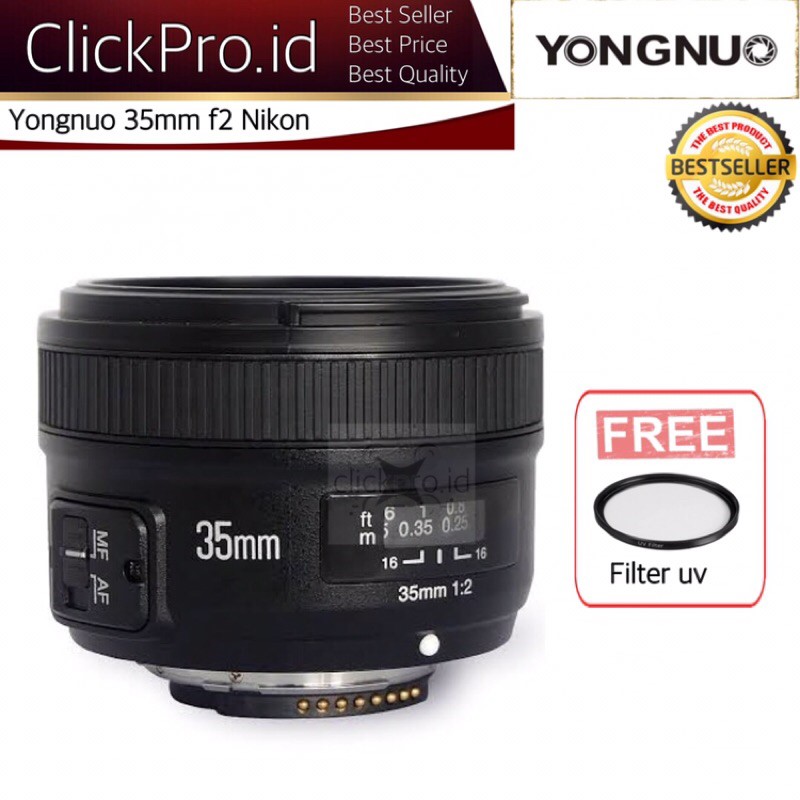 Yongnuo 35mm f2 Nikon - Lensa Fix Yongnuo