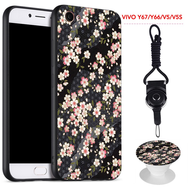 For Vivo V5 V5s Y66 Y67 1601 1713 1612 V5 Lite 1609 Silica Gel Soft Phone Case With The Airbag Phone Bracket And String Shopee Indonesia