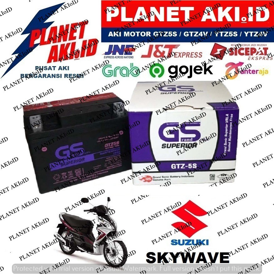 Aki Motor Suzuki Skywave GTZ5S Accu Kering MF