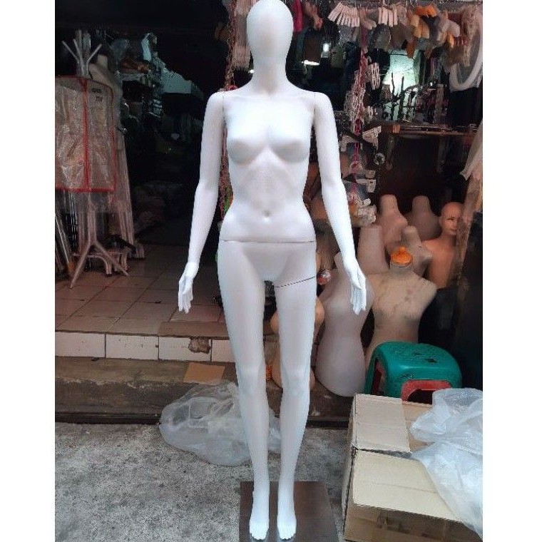 Patung manekin fullbody plastik cewek alien / wajah