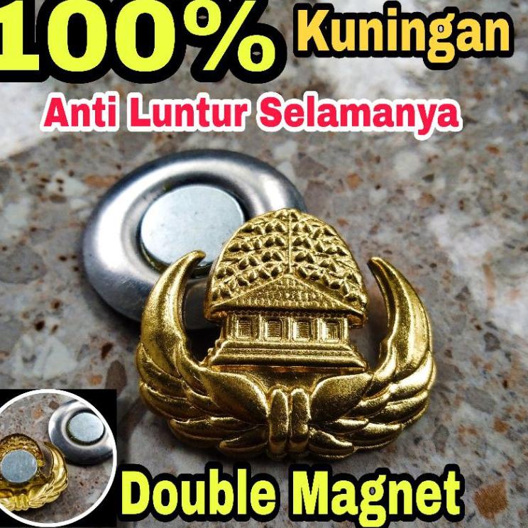 Bagus Dipakai.. Pin Korpri - Magnet - Kuningan Asli - Anti Luntur Selamanya