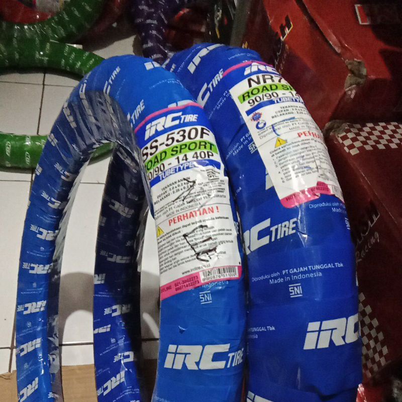 PAKET BAN LUAR IRC DEPAN BELAKANG 80 90 14 SAMA 90 90 14 TUBETIPE RING 14