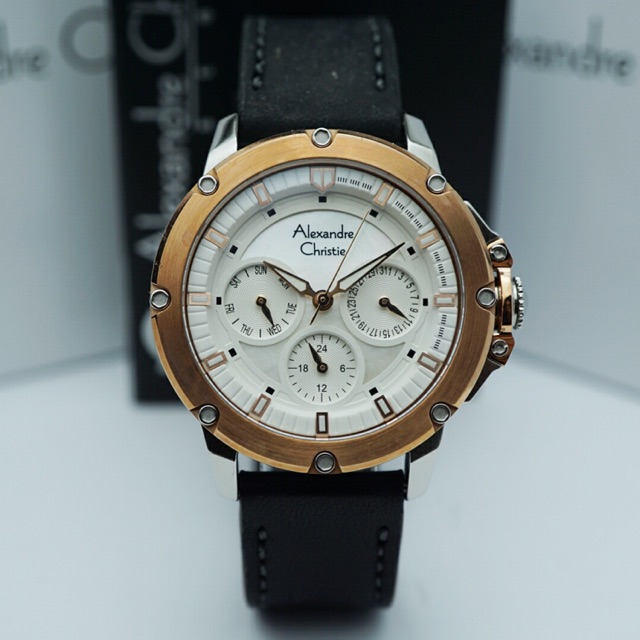 Jam Tangan Wanita/Cewek Alexandre Christie AC 6416 Silver Rosegold.Original Garansi Resmi 1 Tahun