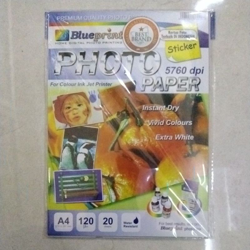 

BLUEPRINT STICKER GLOSSY A4 120GSM 20SHEET