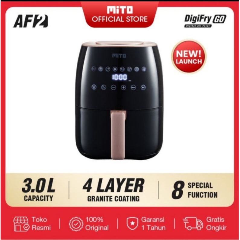 MITO Air Fryer AF2 GO Digifry / Air Frayer Low Watt