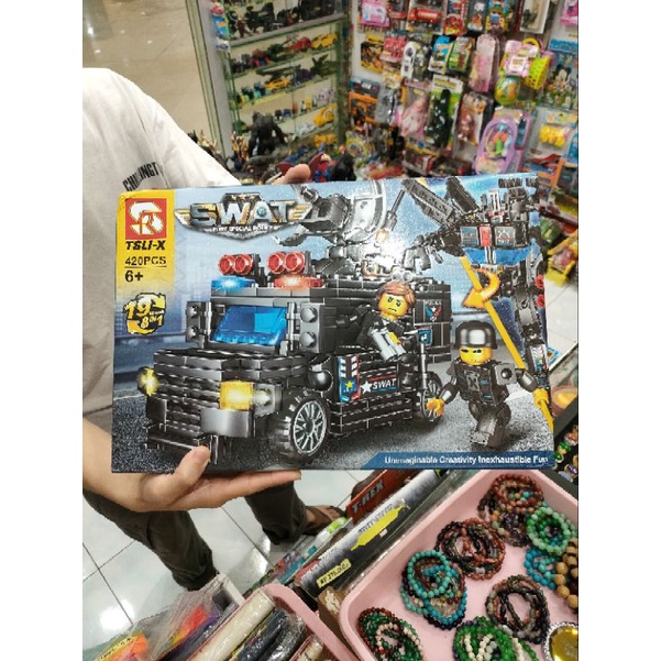 Lego block polisi swat per kotak