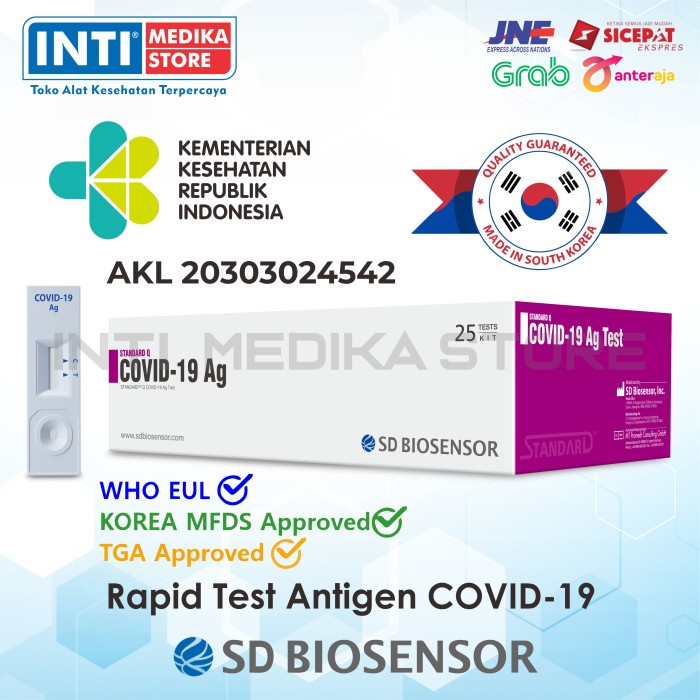 Sd Biosensor - Rapid Test Antigen Isi 25 Pcs Rapid Test Biosensor #98