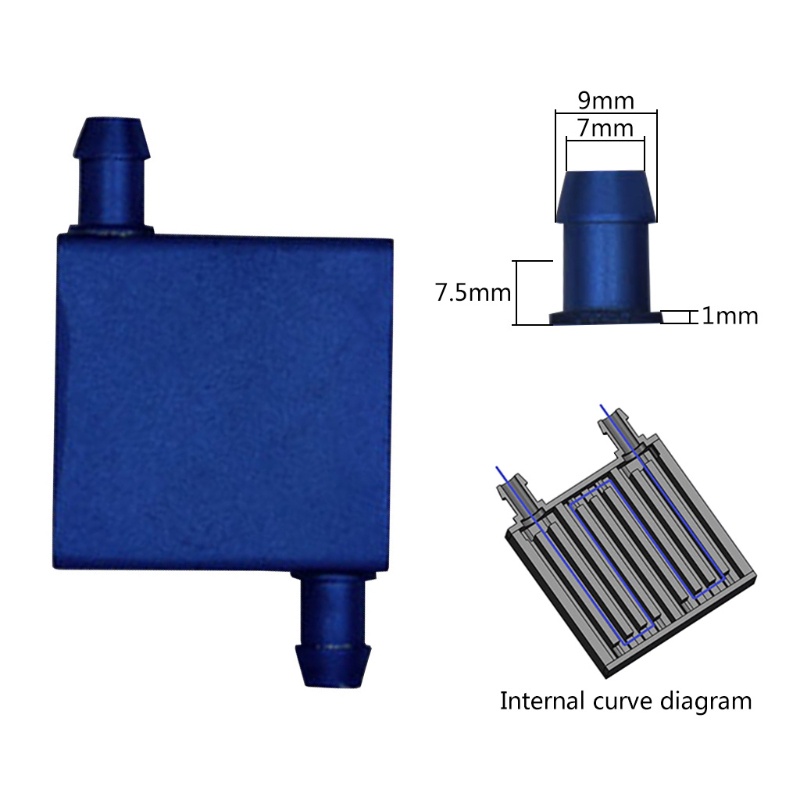 Bt 40mm Blok Pendingin Air Cairan Water Cooler Heat Sink Untuk CPU Graphics Laptop