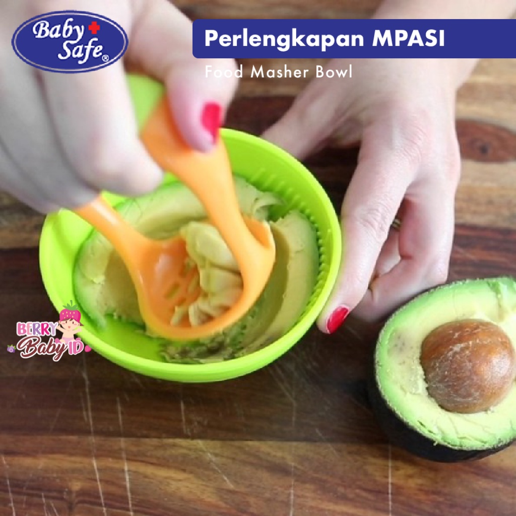 Baby Safe Food Masher Bowl Mangkok Grinder Perlengkapan MPASI Bayi BBS028 Berry Mart