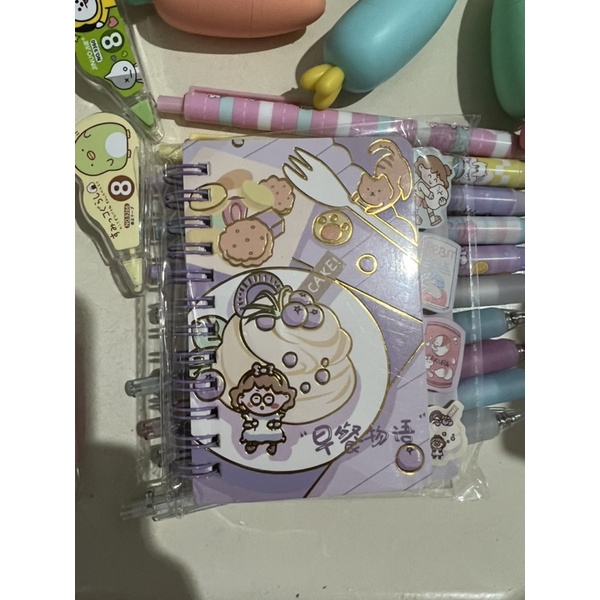 

notebook gliter A7 free pulpen