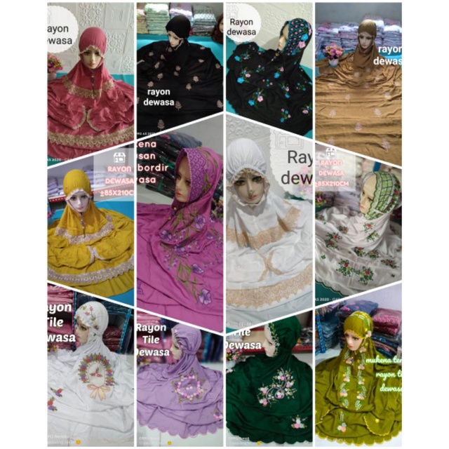 MUKENA RAYON FULL TIPE DEWASA TERUSAN TERMURAH BISA COD