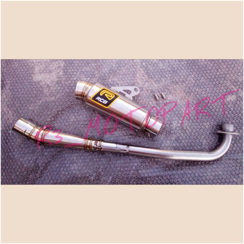 Knalpot Racing Emblem RCB Kirana/Karisma/Supra X 125 Old/New Fi/Blade/Absolute Revo