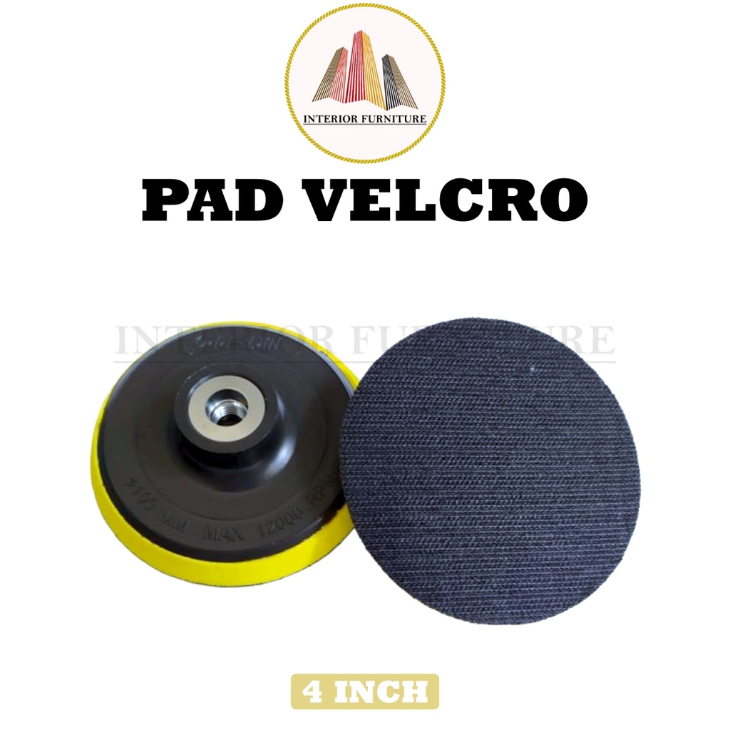 Pad Velcro M10 - Tatakan Amplas Velcro  4'' Inch /  isi 1 pcs