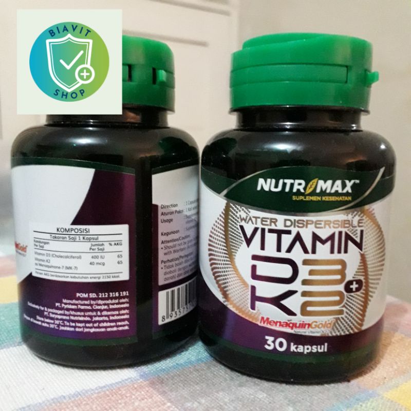 Nutrimax Vitamin D3 + K2 isi 30 kapsul