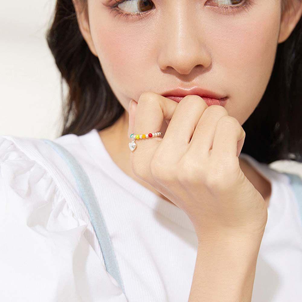 Mxbeauty Smile Cincin Gadis Korea Hadiah Pesta Multicolor Wanita Ring
