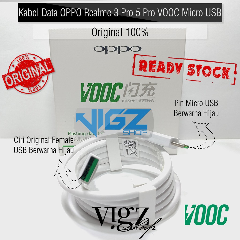 Kabel Charger Data Realme 3 Pro OPPO F1 Plus F9 F11 F11
