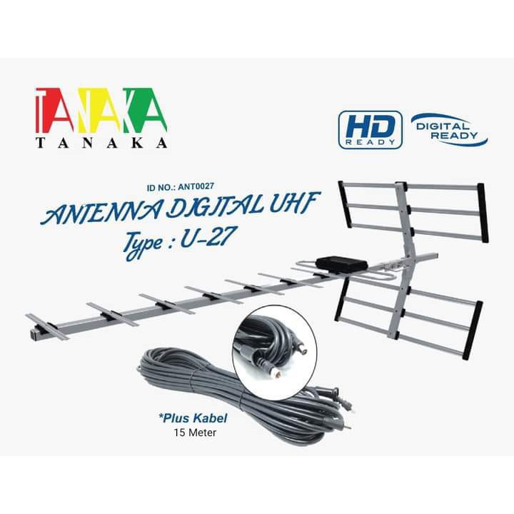 PAKET ANTENA DIGITAL REMOTE TANAKA /wh 888dgt U27 PLUS KABEL 15 M PROMO