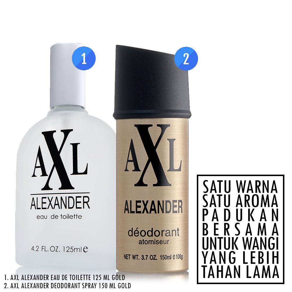 AXL ALEXANDER EDT 125 ML GOLD & AXL ALEXANDER DEO SPRAY 150 ML GOLD