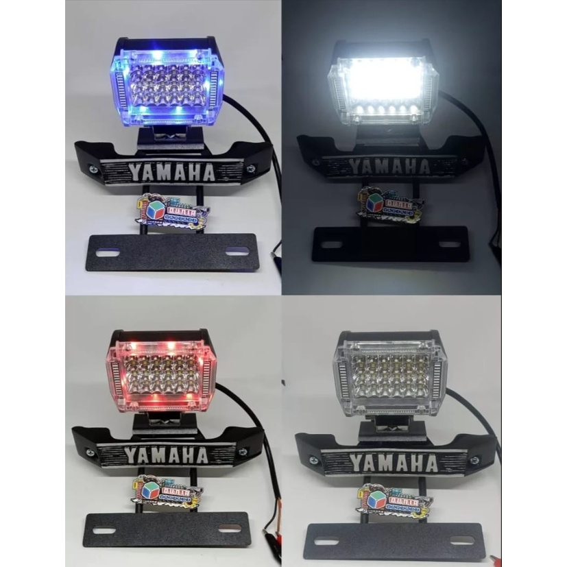 paket lampu 24 mata+kumis yamaha+breket kedudukan plat rx-king