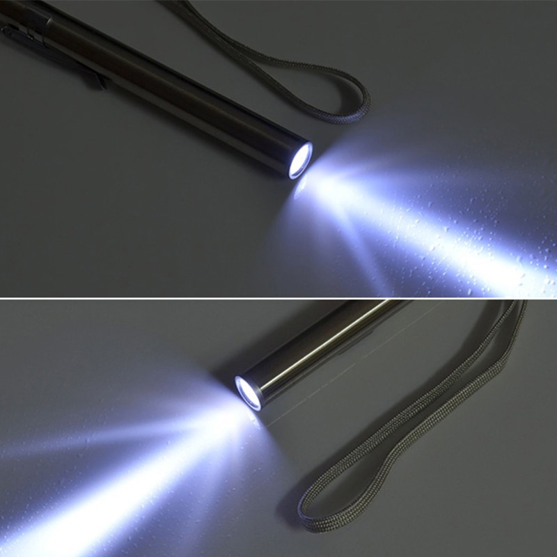 Senter Led Portable Bentuk Pulpen Dengan Port Charger Usb Untuk Camping Outdoor